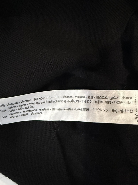 Zara Black V-Neck Knit Sweater with Faux Pearl Buttons, Large - Picture 6 of 9